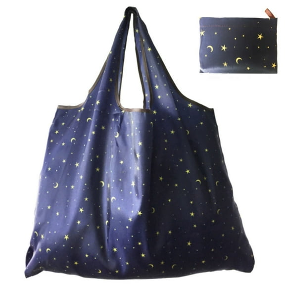 Foldable Reusable Grocery Bags Washable Shopping Tote With Long Handle Heavy Duty Ripstop Nylon For Market And Travel