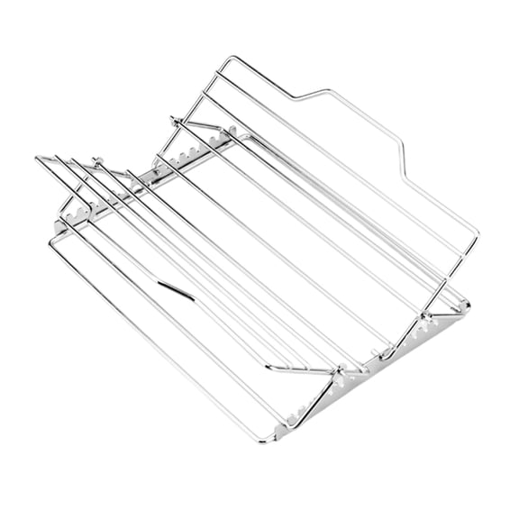 Foldable Roasting Rack for Large Turkeys Stainless Steel Chicken Roaster Stand for Oven and Grills Use Barbecues Tool