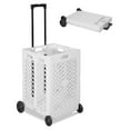 Foldable Rolling Crate with Wheels, Folding Heavy Duty Collapsible