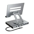 thumbnail image 1 of Foldable Rotating Laptop Stand With Type C Adapter 100W Charging RJ45 Networking, 1 of 13