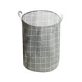 thumbnail image 1 of Foldable Round Laundry Hamper, 17.7X13.7" Large Laundry Baskets with Handles, Cylindric Canvas Fabric Storage Basket, Collapsible Clothes Storage Basket, Dirty Clothes Bin, Wash Clothing Hamper, 1 of 5