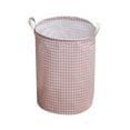 thumbnail image 1 of Foldable Round Laundry Hamper, 17.7X13.7" Large Laundry Baskets with Handles, Cylindric Canvas Fabric Storage Basket, Collapsible Clothes Storage Basket, Dirty Clothes Bin, Wash Clothing Hamper, 1 of 5
