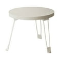 thumbnail image 1 of Foldable Round Side Table - 11.81x13.78in Portable Coffee Table with Non-Slip Base for Sofa/Bedroom/Balcony, Space-Saving Collapsible Design (White)​, 1 of 6