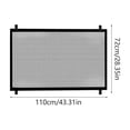 thumbnail image 1 of Foldable Safety Fence Adjustable Dog Mesh Gate for Indoor/Outdoor Use Portable 1-Piece Enclosure Net for Pets Black, 1 of 6