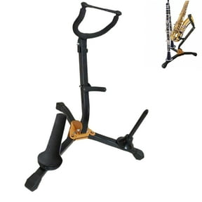 7829 Foldable Saxophone Stand Altos Tenors Sax Stand Adjustable Metal Triangular Base Saxophone Holder Musical Instrument Stand
