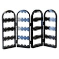 thumbnail image 1 of Foldable Screen Jewelry Organizer Black - 4-Panel Tabletop Earring Necklace Display Rack, PP Bag Pack for Dressing Table, 1 of 6