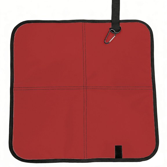 Foldable Seat Cushion Oxford Fabric Waterproof Pe Cotton Stadium Bleacher Pad Camping Travel Outdoor Seat Folds 15.8x15.8in Red Brown