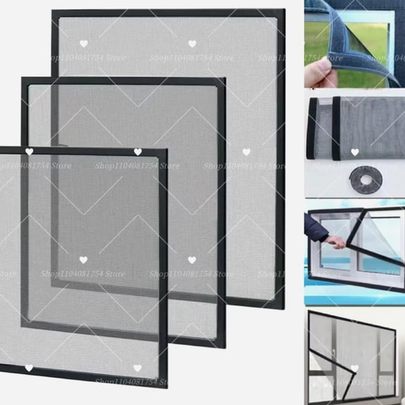 Foldable Self-Adhesive Anti-Mosquito Window Screen with Net Customizable Size Anti TYPPKMM