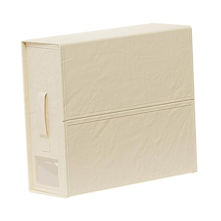 Foldable Sheet Storage Organizer Bedding Container with Handle 38x12x31.5cm Durable Multipurpose Waterproof for Coatrooms, Apartments, Dorms Beige