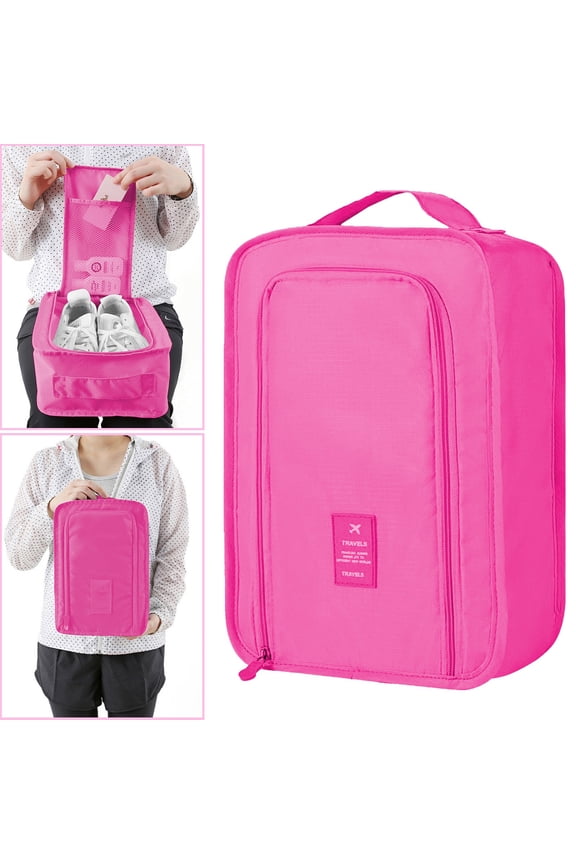 Foldable Shoe and Clothes Organizer Bag, Portable Travel Storage Case, Durable Polyester, Compact for Suitcase or Closet, 11.8x8.3x4.5 Inches, Hand Carry, 1 Bag