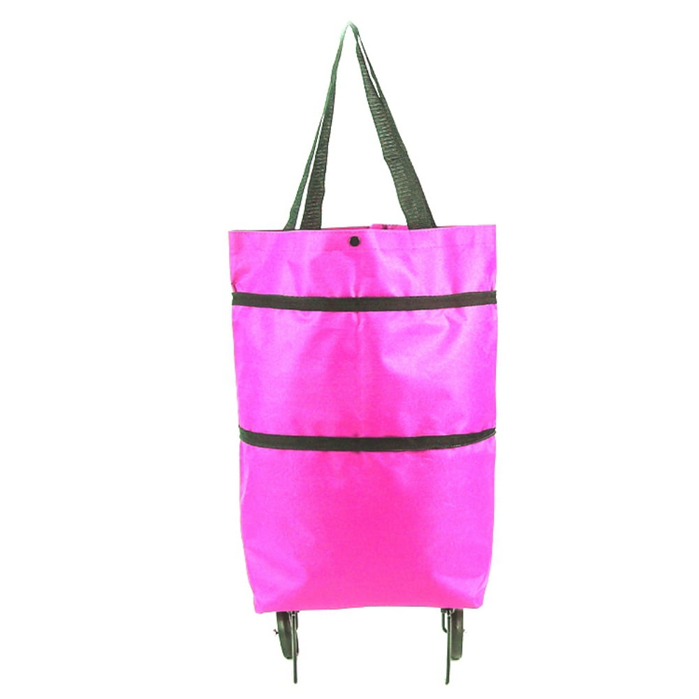 Foldable eco friendly shopping bag with wheels sale
