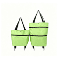 thumbnail image 1 of Large Capacity Foldable Grocery Cart with Wheels, 30L Telescopic Shopping Oxford Cloth Storage Bag, Portable Travel Cart, 1 of 2