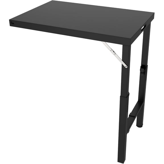 Foldable Side Table, Black, Space Saving Folding Design