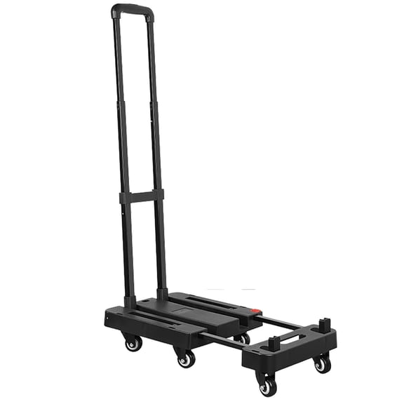 Foldable Silent Hand Truck, Convertible Small Collapsible Dolly Cart with Wheels, 2200 Lbs Capacity, Lightweight & Portable for Moving