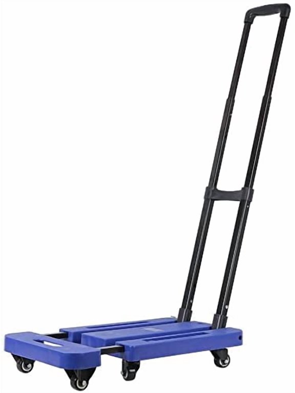 Foldable Silent Hand Truck— Household Flatbed Cart / Outdoor Luggage Cart