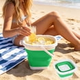 thumbnail image 1 of qjidjing Foldable Silicone Bucket, Compact Portable Pail, Camping Beach Car Washing, Household Cleaning Water Storage Tub, 1 of 6