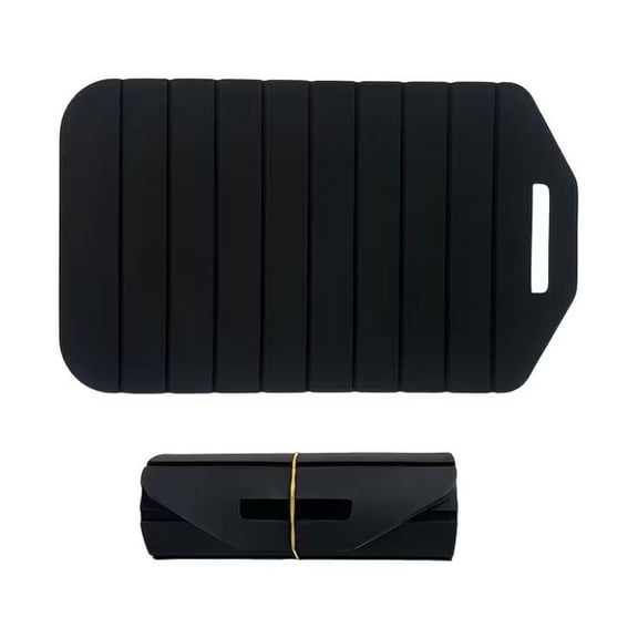 Foldable Silicone Cutting Board Black Portable Non- Kitchen Prep Mat for Camping Picnic RV Outdoor Cooking