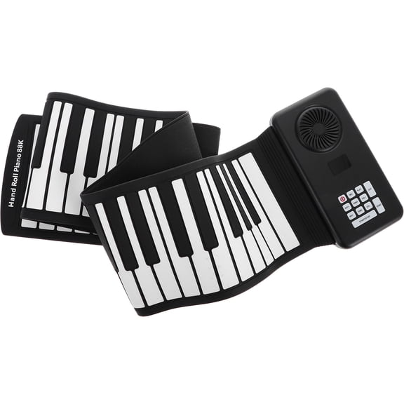 Foldable Silicone Electronic Piano Keyboard 88 Keys Portable with Built in Speaker