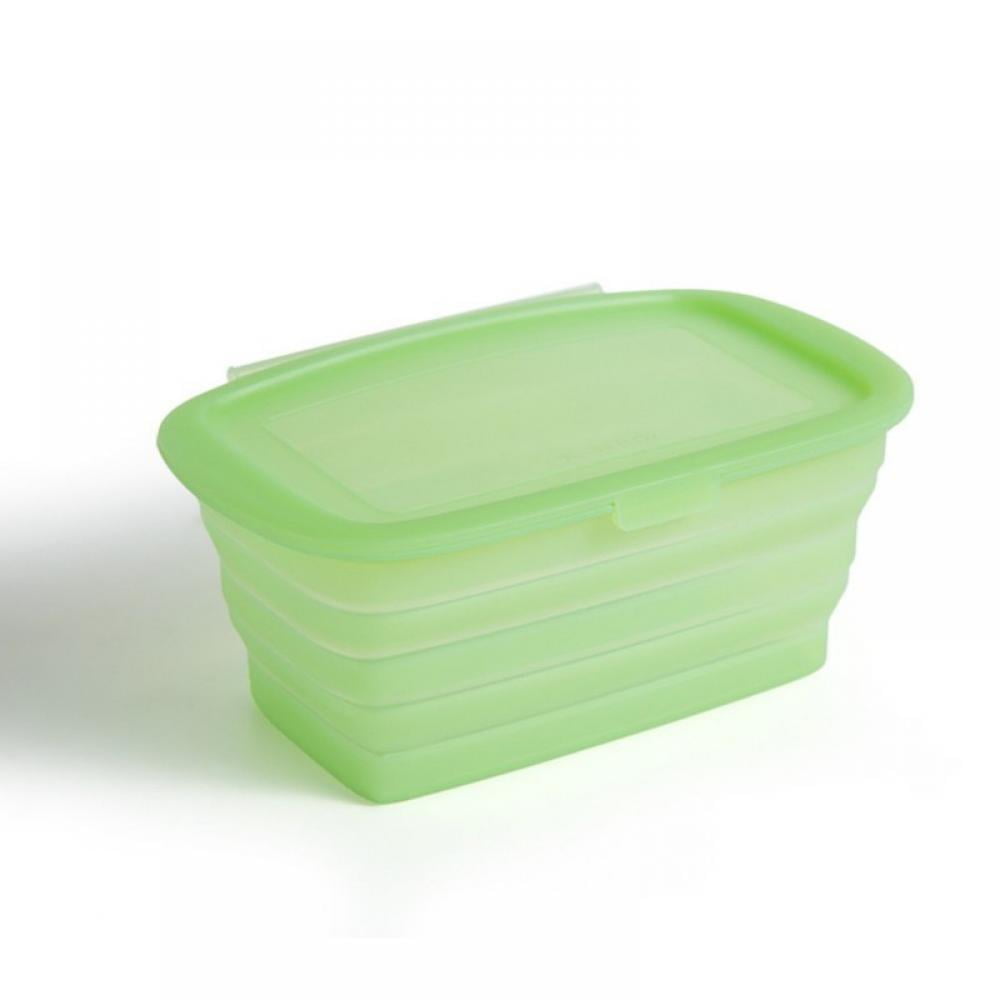 Foldable Silicone Food Storage Container With BPA Free, Leftover Meal ...