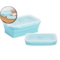 thumbnail image 1 of Foldable Silicone Lunch Box, Compact 350ml Food Container, Heat-Resistant Bento Box for Office Use, 1 of 5
