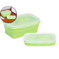 thumbnail image 1 of Foldable Silicone Lunch Box, Compact 350ml Food Container, Heat-Resistant Bento Box for Office Use, 1 of 5