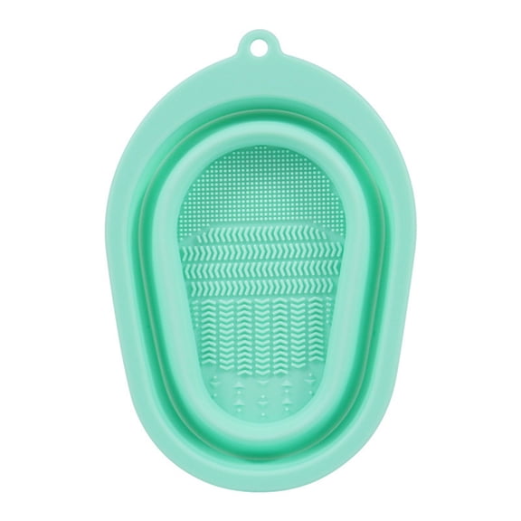 Foldable Silicone Makeup Brush Cleaning Mat Portable Scrubber Pad for Cosmetic Tool Maintenance Beauty Routine Daily Care Travel Tool