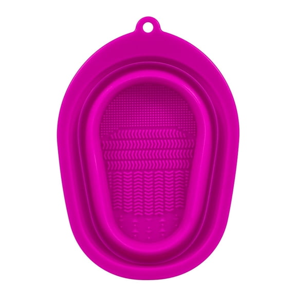 Foldable Silicone Makeup Brush Cleaning Mat Portable Scrubber Pad for Cosmetic Tool Maintenance Beauty Routine Daily Care Travel Tool