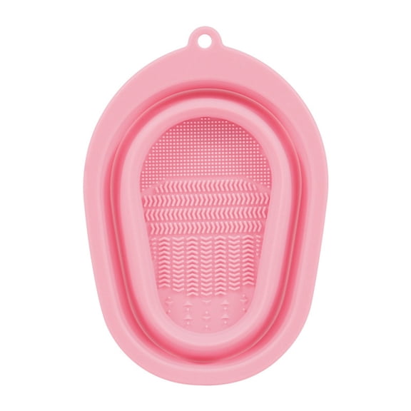 Foldable Silicone Makeup Brush Cleaning Mat Portable Scrubber Pad for Cosmetic Tool Maintenance Beauty Routine Daily Care Travel Tool