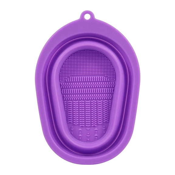 Foldable Silicone Makeup Brush Cleaning Mat Portable Scrubber Pad for Cosmetic Tool Maintenance Beauty Routine Daily Care Travel Tool