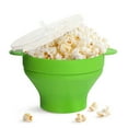thumbnail image 1 of Foldable Silicone Popcorn Maker Microwaveable Collapsible Popcorn Bowl Bucket Reusable Hot Air Popper Kit,Popcorn Maker,Collapsible Bowl,1PC,Green, 1 of 4