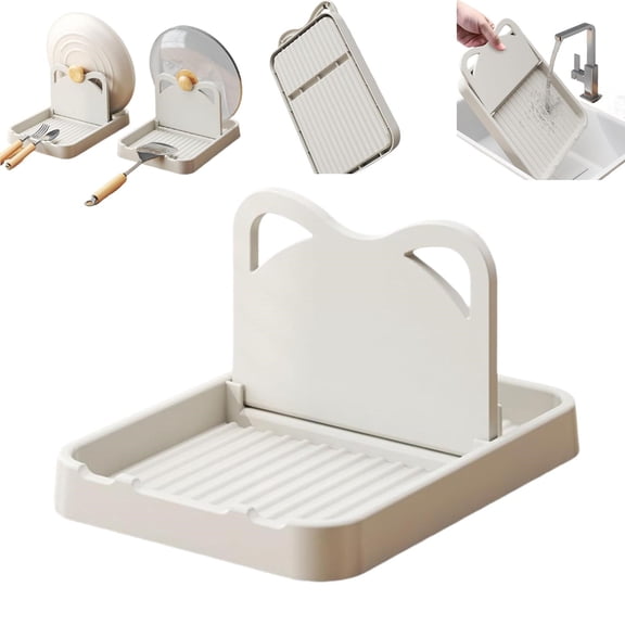 Foldable Silicone Spoon Rest with Lid Holder, Heat-Resistant Spatula Organizer for Kitchen Countertops and Stove Tops, Easy to Clean Spoon Rack - kitchen tools, silicone spoon holder,White,1PC,
