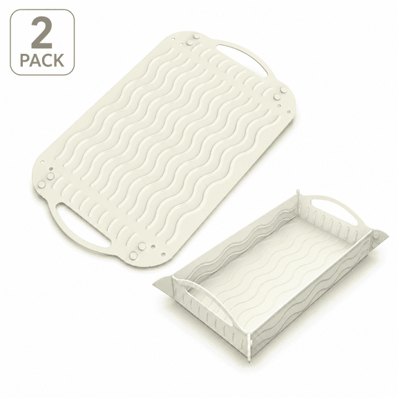 Foldable Silicone Trivet Mat, 33.2 x 20cm Multifunction Heat Resistant Non Slip Tray Mat for Kitchen Cooking, Countertop Use, Outdoor Picnic and Serving