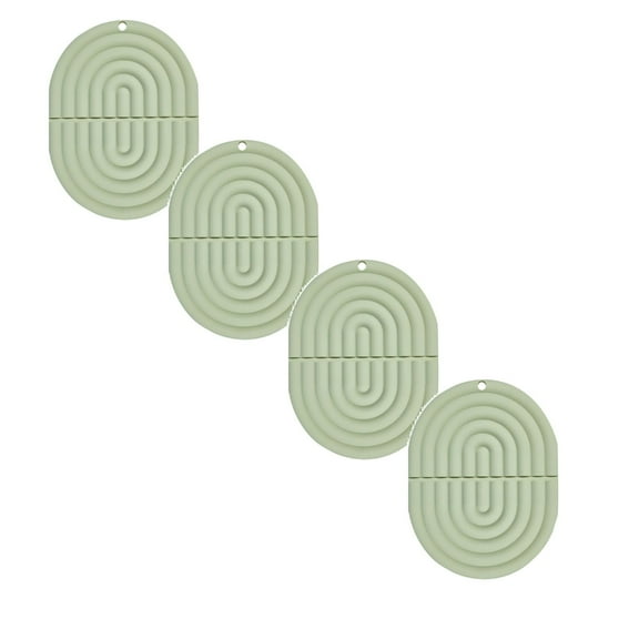 Foldable Silicone Trivet Mats â Heat-Resistant Kitchen Hot Pads for Pots & Pans, Non- Table Protectors, Space-Saving Design for Easy Storage (Set of 4)