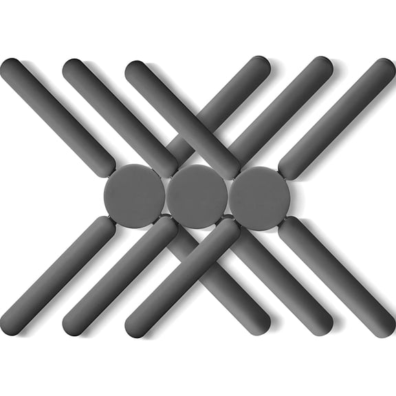Foldable Silicone Trivets, ANHXN Folding Trivets, Non-Slip Collapsible Cross Compact Design Expandable Silicone Pot Holder