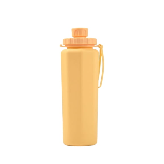 Foldable Silicone Water Bottle, Leakproof Collapsible Travel Canteen for Hiking Camping, BPA Free Lightweight Reusable