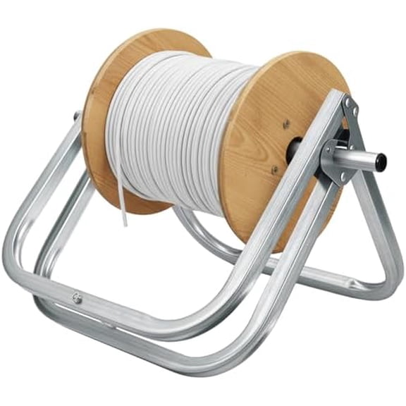 Foldable Single Axle Cable Caddy for Spool, Heavy Duty Steel Cable Caddy 15 x 12 Inch Wire Spool Rack Holder for Cable Reels Dispenser Holds up to 100 lb, for Commercial Industrial