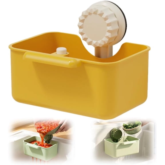 Foldable Sink Drain Basket, Collapsible Hanging Strainer for Fruits & Vegetables