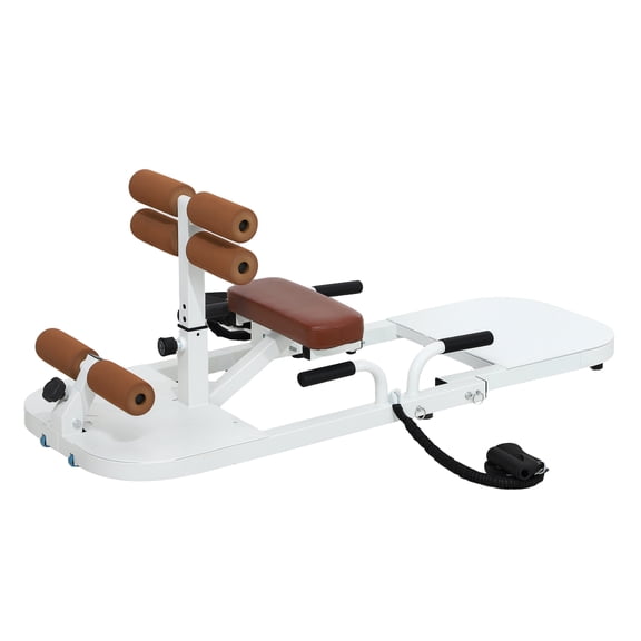 Foldable Sissy Squat Machine, Hip Thrust Machine, Glute Workout Equipment, Push Up Stand, Home Gym, White