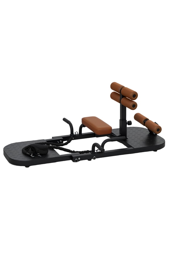 Foldable Sissy Squat Machine, Hip Thrust Machine with Push Up Stand, Glute Workout Equipment Black