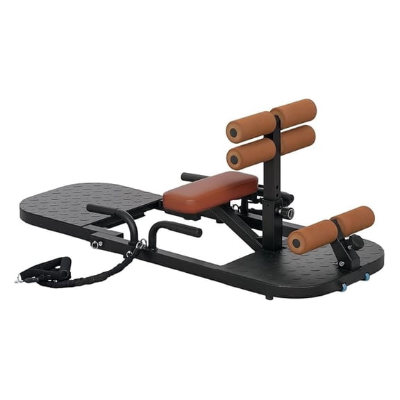 Foldable Sissy Squat Machine, Hip Thrust Machine with Push Up Stand and Wheels, Multipurpose Glute Workout Equipment for Home Gym