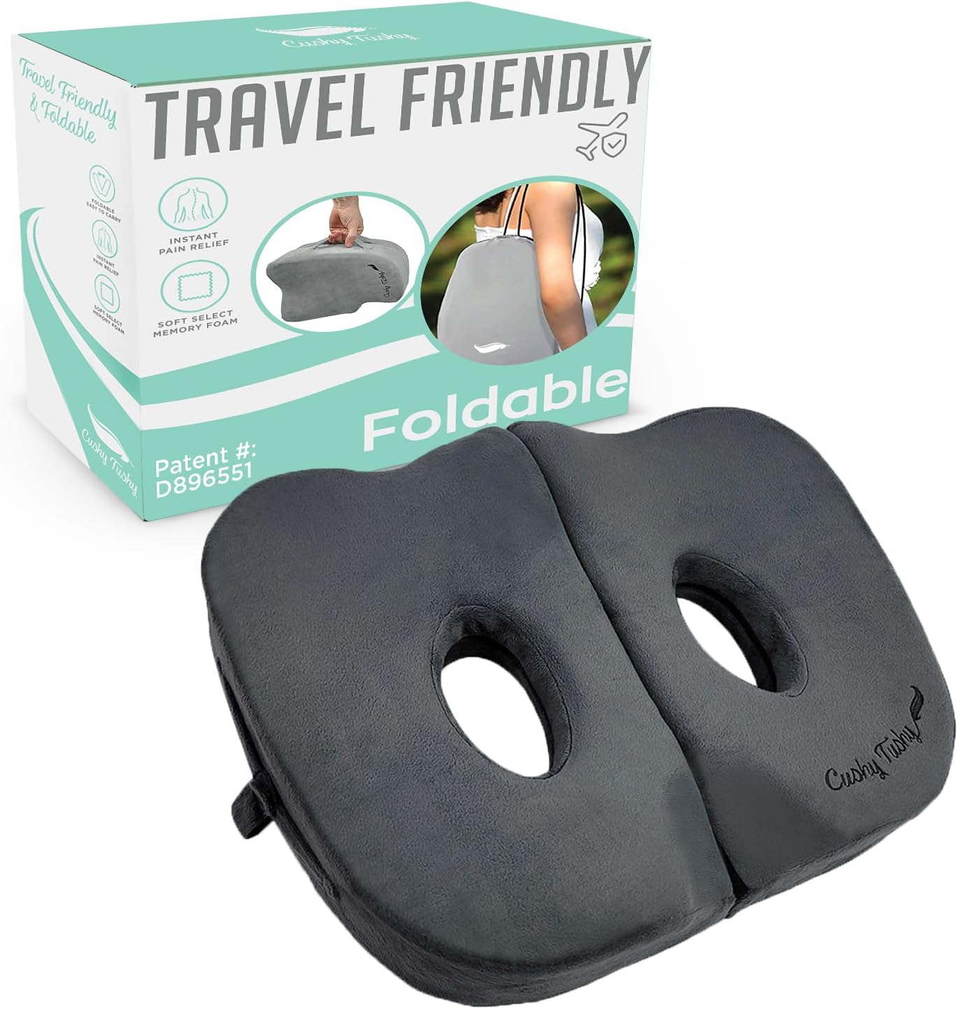 Foldable Sit Seat Cushion For Sit Pain, Hip, Butt, Ischial Tuberosity, Hamstrings, And