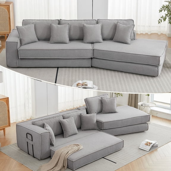 Foldable Sleeper Sofa - Ideal for Guests in Compact Homes