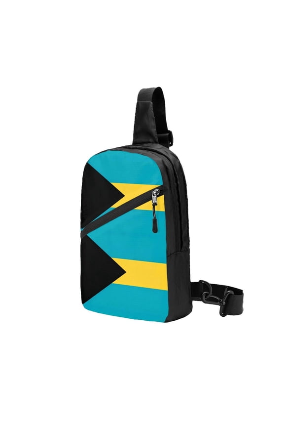 Foldable Sling Backpack Packable Daypack Flag Of The Bahamas Collapsible Crossbody Shoulder Bag