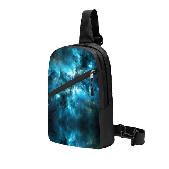 Foldable Sling Backpack Packable Daypack Galaxy Nebula Space Collapsible Crossbody Shoulder Bag
