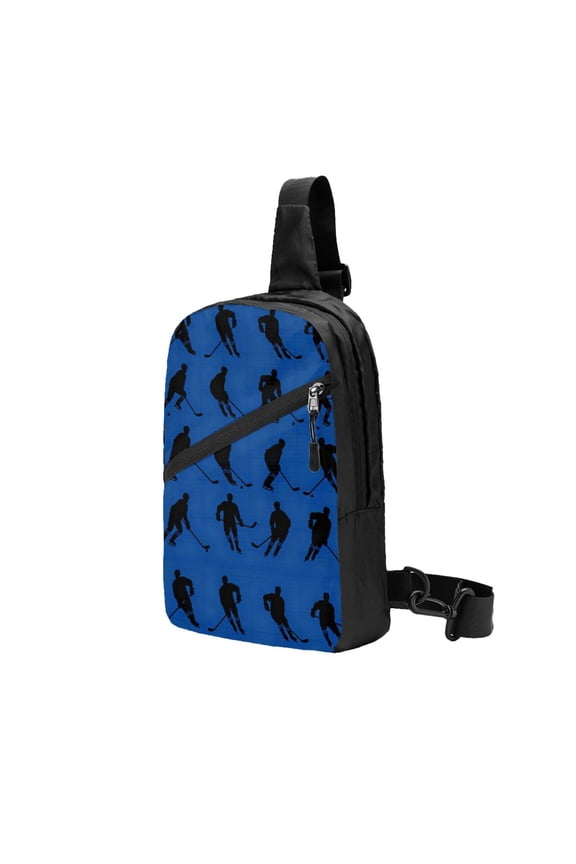 Foldable Sling Backpack Packable Daypack Ice Hockey Collapsible Crossbody Shoulder Bag
