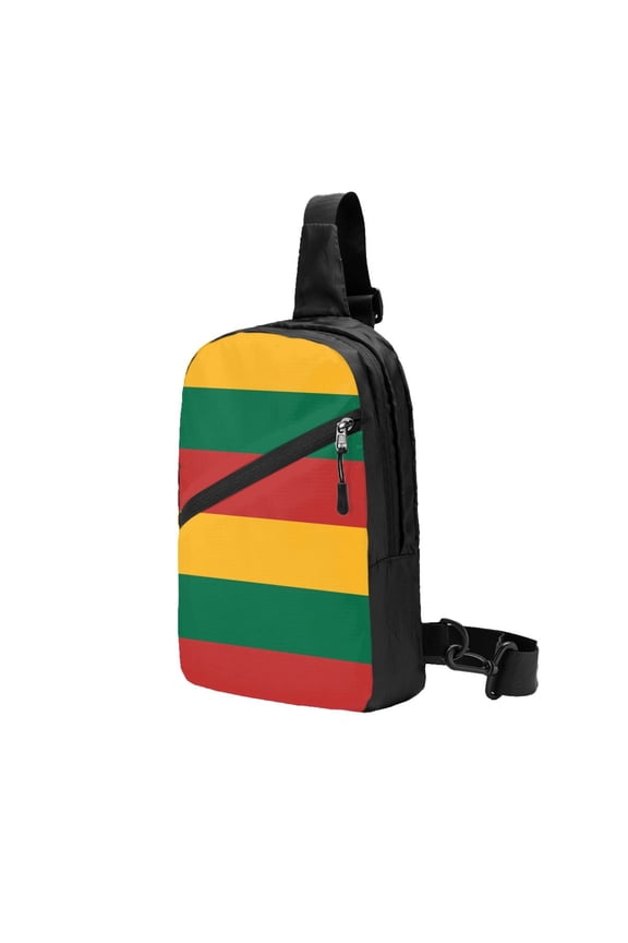 Foldable Sling Backpack Packable Daypack Lithuanian Flag Collapsible Crossbody Shoulder Bag