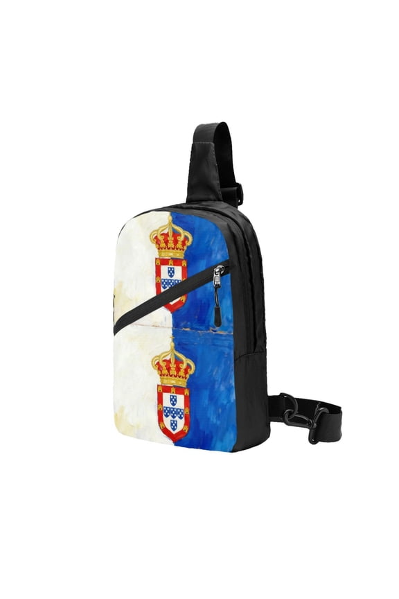 Foldable Sling Backpack Packable Daypack Portugal Alternative Flag Collapsible Crossbody Shoulder Bag