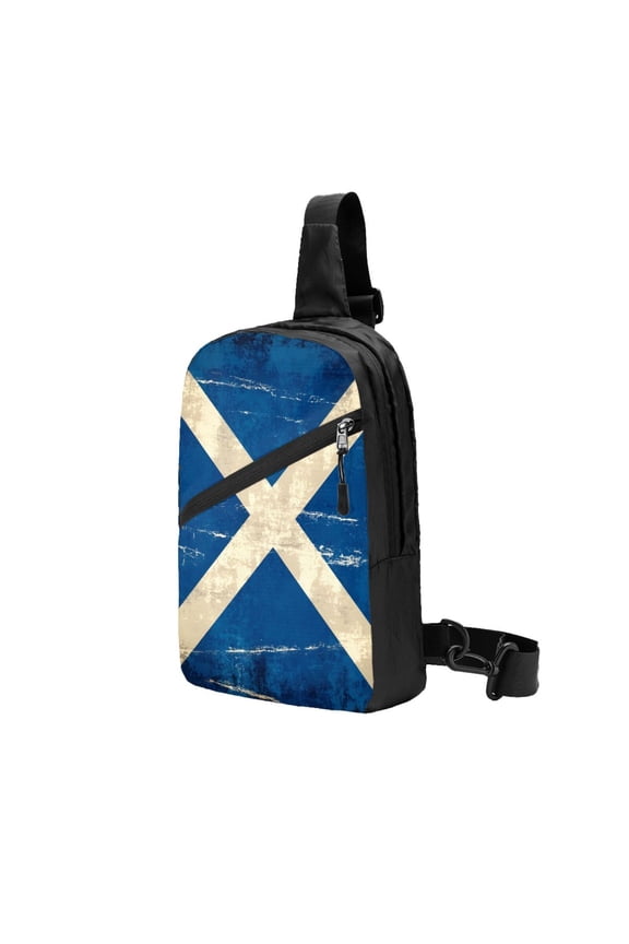 Foldable Sling Backpack Packable Daypack Scotland Retro Flag Collapsible Crossbody Shoulder Bag
