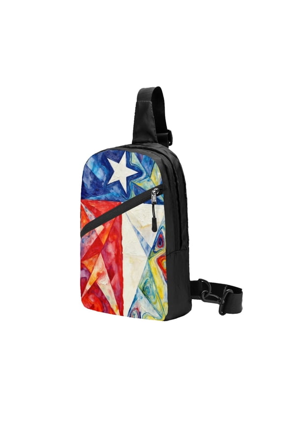 Foldable Sling Backpack Packable Daypack Texas Flag Collapsible Crossbody Shoulder Bag