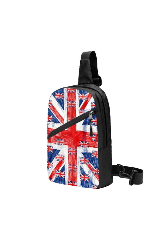 Foldable Sling Backpack Packable Daypack Uk Flag Union Jack Collapsible Crossbody Shoulder Bag